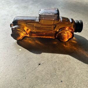 Vintage Avon Sterling Six Aftershave - Car-Shaped Amber Glass Bottle